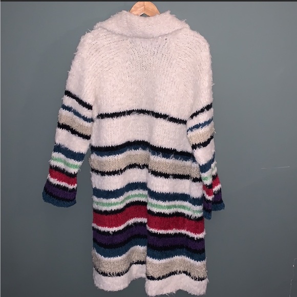 Free People Alpaca Wool Stripe Cardigan Sweater - Picture 2 of 9